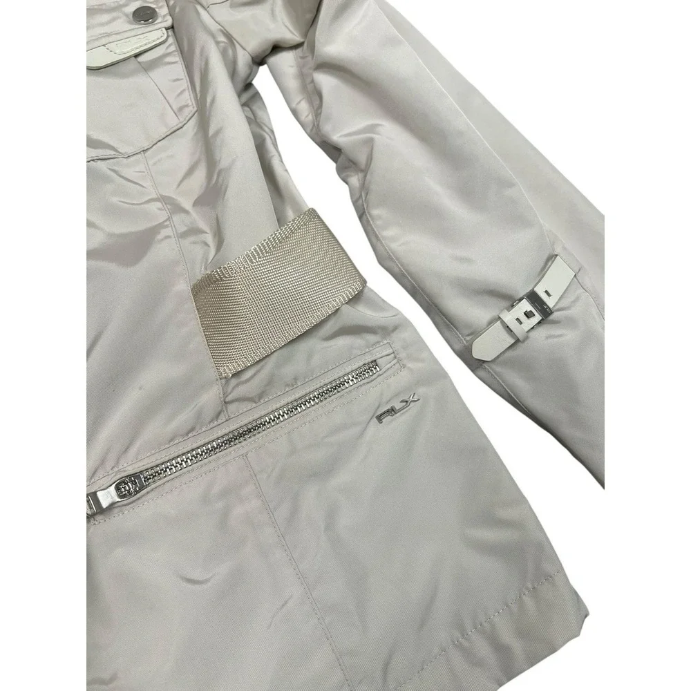 Ralph Lauren RLX Women's Ski Jacket Vented Belted White Size Medium - Picture 7 of 9